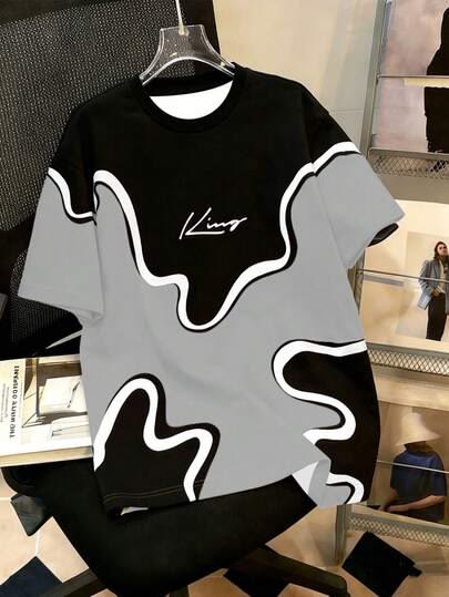 Black & White Abstract Print "Chicago" T-Shirt | Unisex Streetwear - Image 3